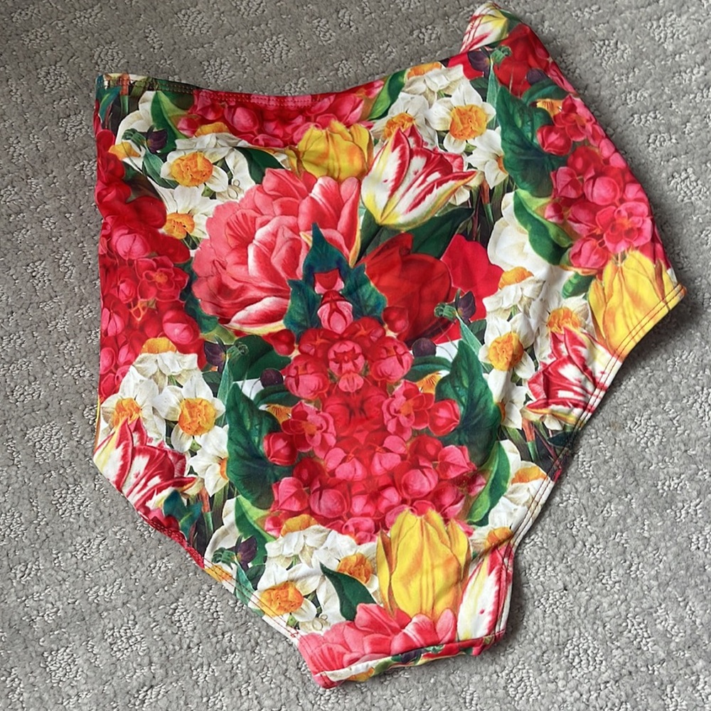 Kortni Jeane High Waisted Swim Bottom With Tie - Picture 3 of 5